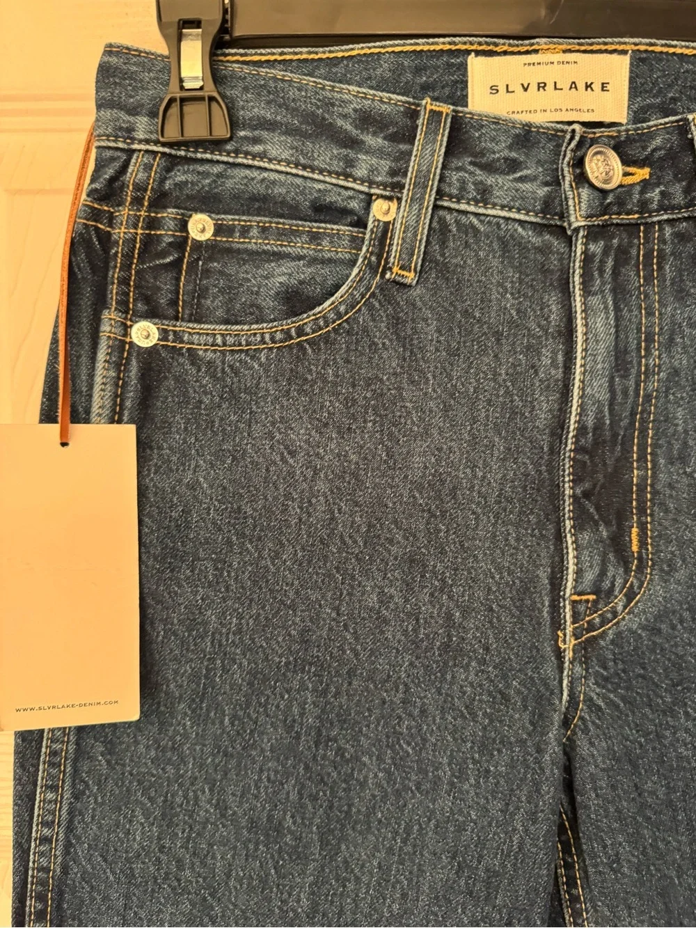 SLVRLAKE Virginia Slims Women’s Blue High Rise Slim Fit Denim Jeans Size 24 - Picture 9 of 16